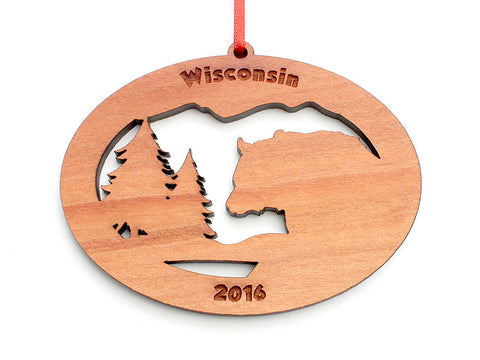 Northwoods Bear Ornament - Nestled Pines