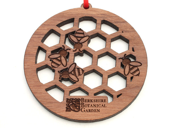 Berkshire Botanical Garden Honeycomb Honey Bee Ornament