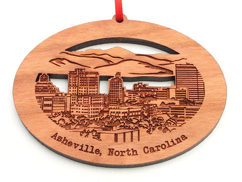 Asheville North Carolina City Skyline Ornament