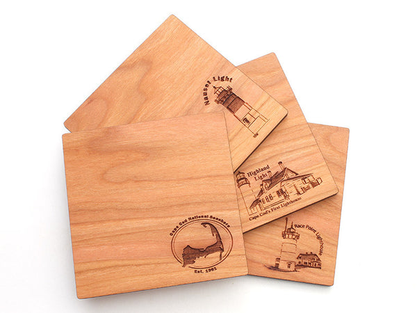 Cape Cod Lighthouse Coasters - Nestled Pines