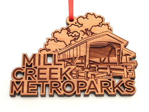 Mill Creek Covered Bridge Custom Text Ornament