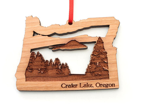 Shady Cove Pharmacy Oregon State Shape Crater Lake Insert Ornament