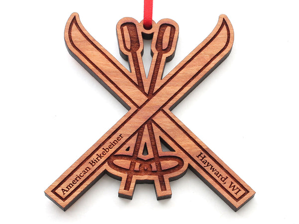 Birkie Ski and Poles Ornament