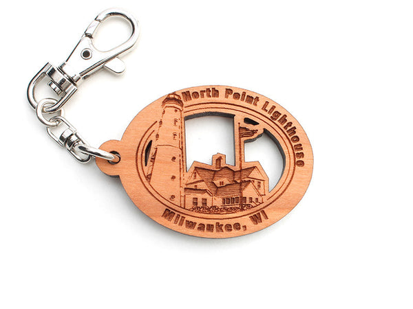 North Point Lighthouse Custom Key Chain - Nestled Pines