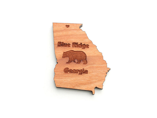 Blue Ridge Georgia Bear Engraved Magnet - Nestled Pines