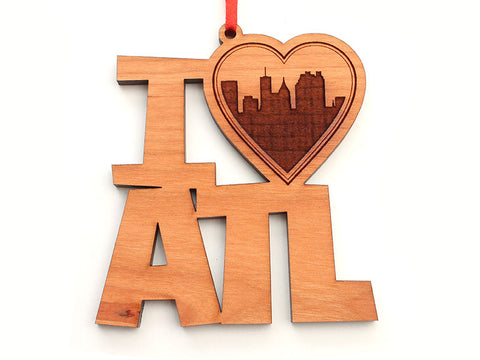 I Heart ATL Text Ornament - Nestled Pines