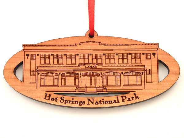Hot Springs National Park Lamar Bathhouse Oval Ornament