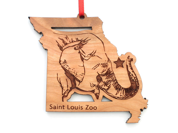 Missouri State African Elephant Insert Ornament