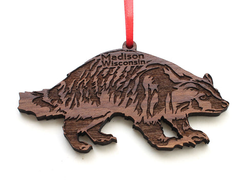 Madison Wisconsin Badger Ornament