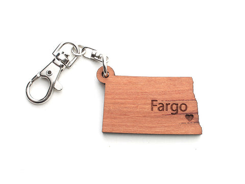 North Dakota State Key Chain - Nestled Pines