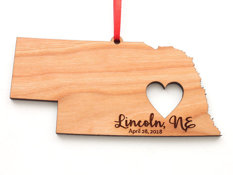 Grand Teton Brewing Nebraska Heart Cut Out Ornament
