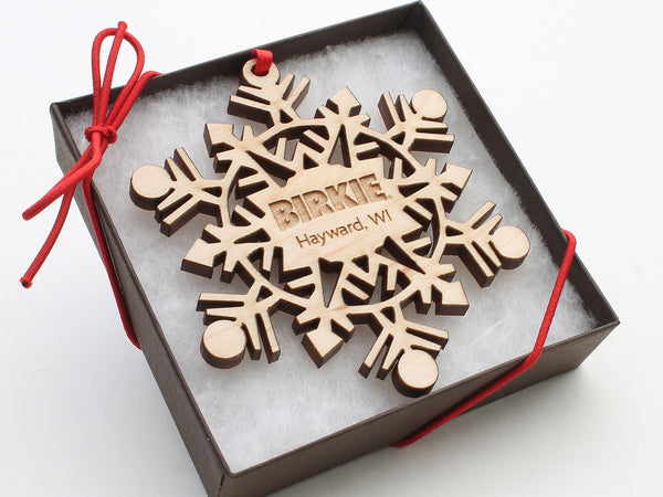 Birkie Nutcracker Style Snowflake Gift Box