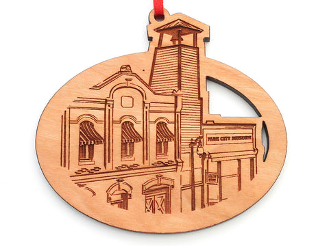 Park City Museum City Scene Oval Ornament ALT