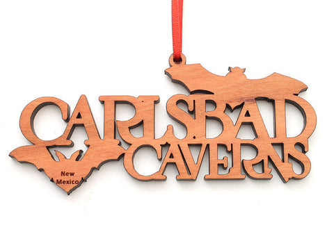 Carlsbad Caverns Bat Text Ornament - Nestled Pines