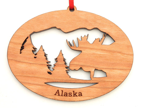 Alaska Moose Northwoods Ornament Alt
