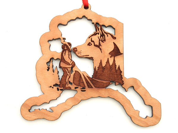 Alaska State Dogsled Husky Ornament