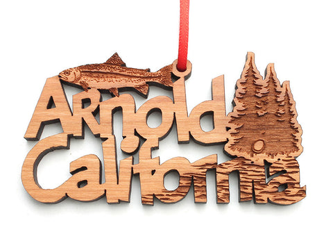 Arnold CA Custom Text Ornament - Nestled Pines