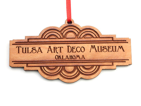 Tulsa Art Deco Museum Oklahoma Custom Ornament - Nestled Pines