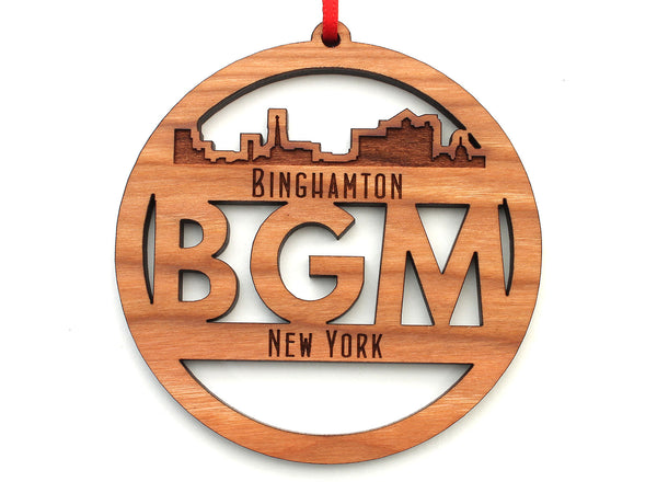 Little Venice BGM Binghampton New York Circle Text Ornament