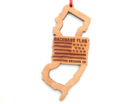 Backward Flag Brewing Co NJ Logo Insert Ornament