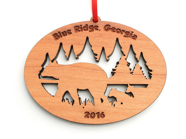 Blue Ridge Bear with Cubs Ornament - Nestled Pines