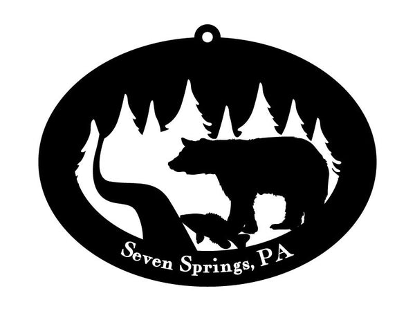 Seven Springs Bear Ornament - Nestled Pines