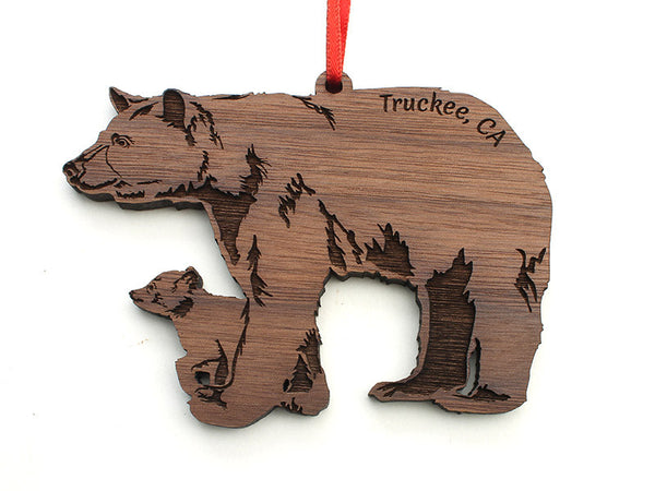 Truckee CA Bear Ornament - Nestled Pines