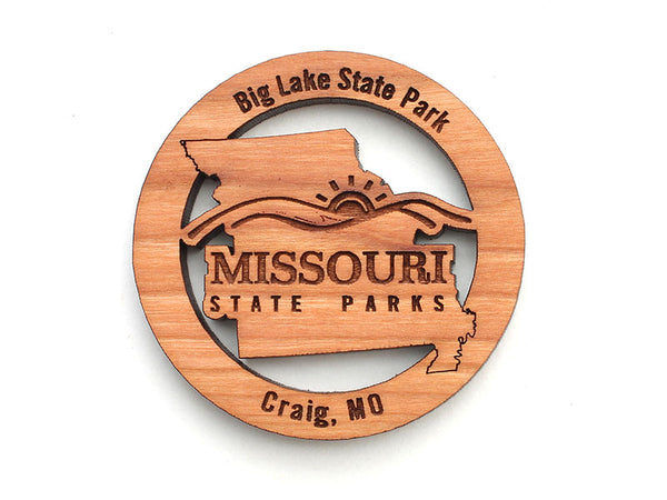 Big Lake State Park Magnet - Missouri State Parks Custom Wood Magnet