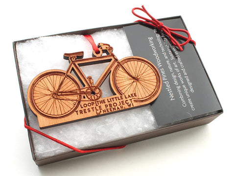 Red Door Retail Custom Bike Ornament - Nestled Pines
