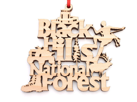Black Hills National Forest Text Ornament - Nestled Pines