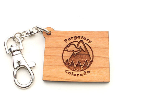 Purgatory Colorado State Shape Key Chain