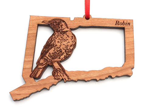 Connecticut State Bird Ornament - Robin