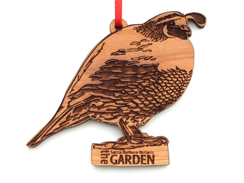 Santa Barbara Botanic Garden California Quail Ornament