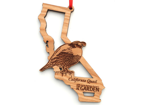 Santa Barbara Botanic Garden California State Quail Insert Ornament