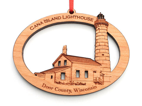 Cana Island Lighthouse Ornament - Nestled Pines
