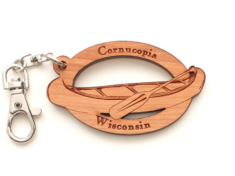 Good Earth Outfitters Cornucopia Wisconsin Canoe Key Chain