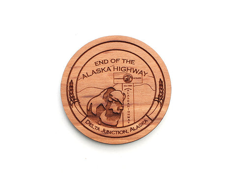 Smiling Moose Circle Marker Magnet - Nestled Pines