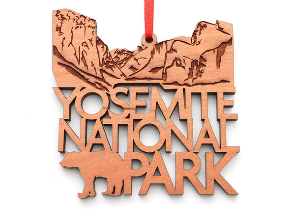 Yosemite NP Cliffs Text Ornament - Nestled Pines