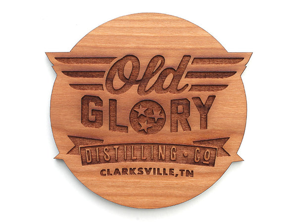 Old Glory Distilling Logo Oval Coaster Set of 4