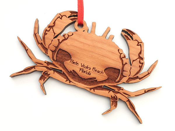Ponte Vedra Beach Florida Crab Custom Ornament - Nestled Pines