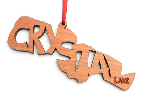 Point Betsie Crystal Lake Custom Text Ornament - Nestled Pines