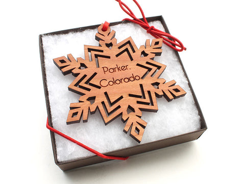 Parker Shoppes Crystal Snowflake Ornament Gift Box