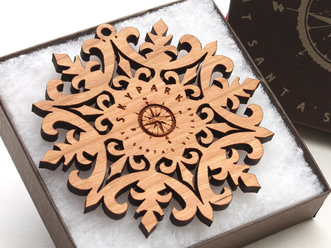 Skypark Logo Snowflake Ornament - Nestled Pines - 1