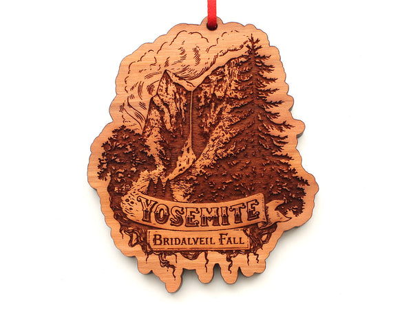 Yosemite Bridalveil Fall Etching Ornament
