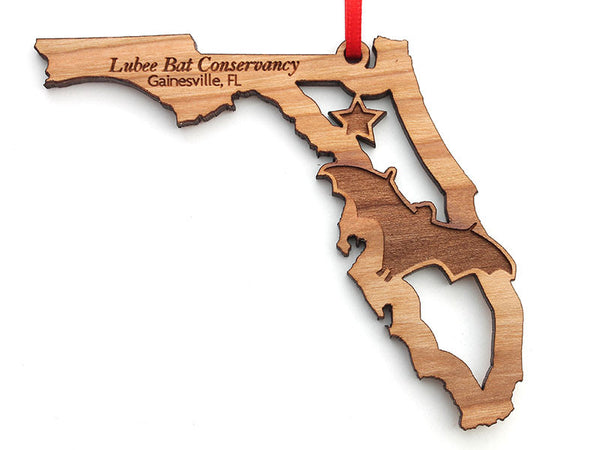Lubee Bat Conservatory Florida State Bat Insert Custom Ornament