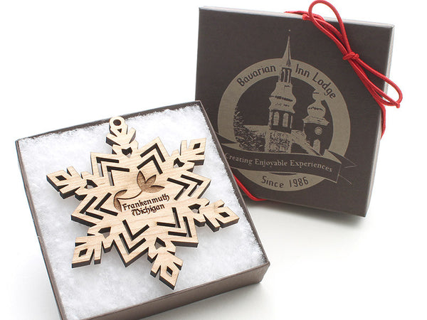 Frankenmuth Custom Snowflake Ornament - Nestled Pines - 2