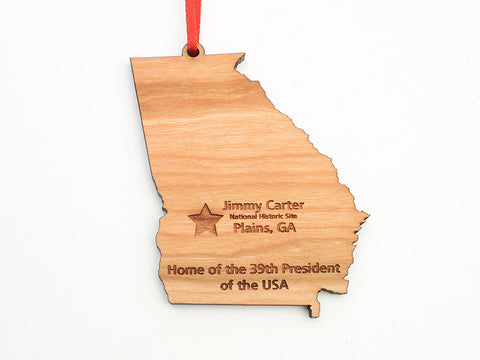 Jimmy Carter Georgia State Ornament - Nestled Pines