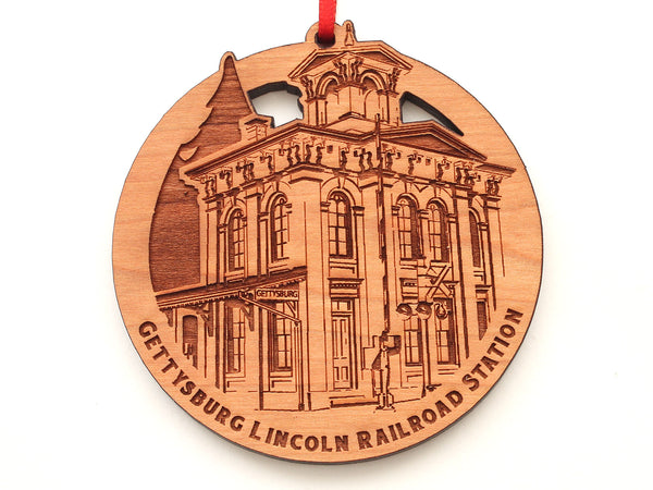 Gettysburg Lincoln Railroad Station Circle Ornament