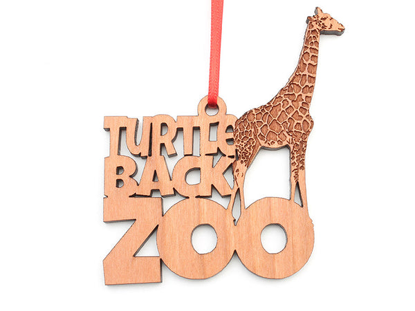 Turtle Back Zoo Giraffe Text Ornament - Nestled Pines