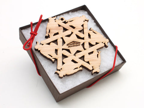 Dodge Ridge Girl Snowboarder Snowflake - Nestled Pines